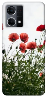 Чехол на Oppo Reno 7 4G Поле маков фото 1 из 1