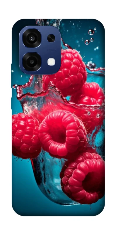 Чехол на Oppo A6 Pro 4G/5G Малинка в воде фото 1 из 2