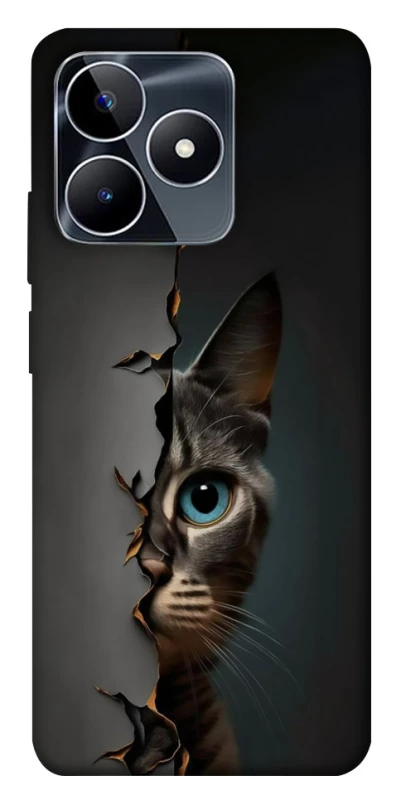 Чехол на Realme C53 Кот-подглядыватель v2 фото 1 из 1