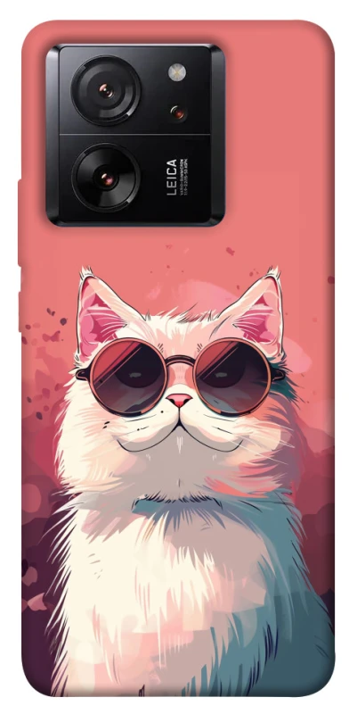 Чохол на Xiaomi 13T Pro Сat with glasses фото 1 з 1