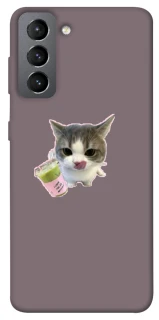 Чохол на Samsung Galaxy S21 FE cat matcha фото 1 з 1
