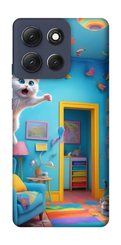 Чохол на Motorola Moto G86 crazy cat фото 1 з 1