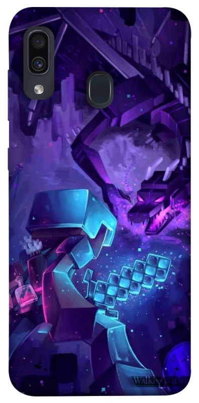 Чехол на Samsung Galaxy A20 / A30 Minecraft dragon фото 1 из 1