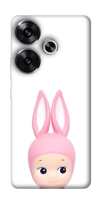 Чохол на Xiaomi Poco F6 Minimal Bunny Peek фото 1 з 1