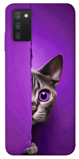 Чехол на Samsung Galaxy A03s Кот-подглядыватель фото 1 из 1