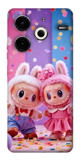 Чехол на TECNO Pova 6 Neo (LI6) Labubu twins ver.3 фото 1 из 1