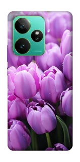 Чехол на Realme GT 7 Фиолетовые тюльпаны фото 1 из 1