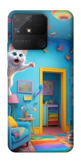 Чохол на Realme Narzo 50A crazy cat фото 1 з 1