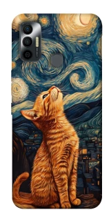 Чехол на TECNO Spark 7 van gogh cat фото 1 из 1