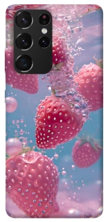 Чохол на Samsung Galaxy S21 Ultra Полуниця в воді фото 1 з 1