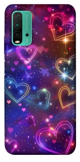 Чохол на Xiaomi Redmi Note 9 4G / Redmi 9 Power Drawn hearts фото 1 з 1