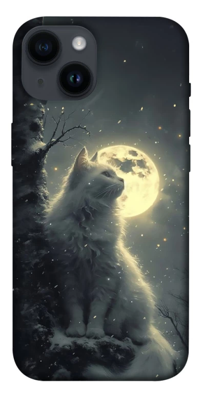 Чохол на Apple iPhone 14 (6.1") Кіт під місяцем фото 1 з 1