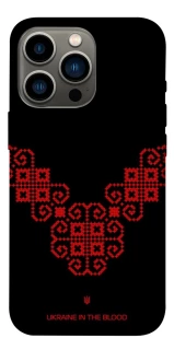 Чехол на Apple iPhone 13 Pro (6.1") Черно-красная вышиванка фото 1 из 1