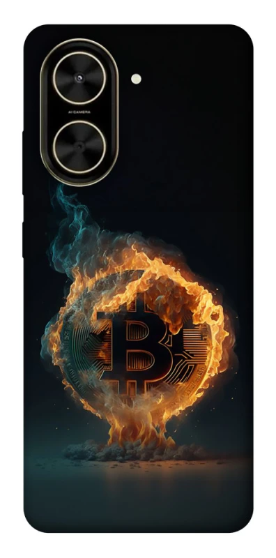 Чохол на Xiaomi Poco C71 Fire Bitcoin фото 1 з 1