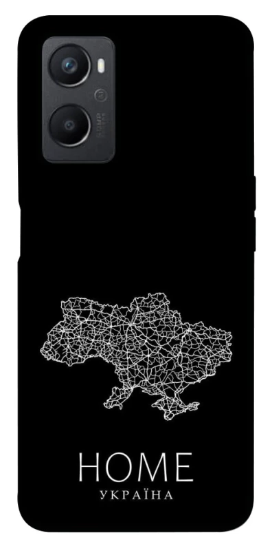 Чехол на Oppo A96 Ukraine black map фото 1 из 1
