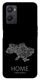 Чохол на Oppo A96 Ukraine black map фото 1 з 1