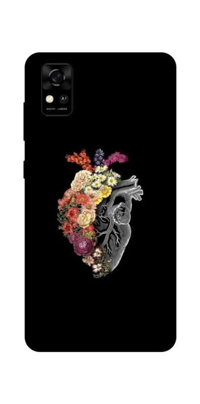 Чохол на ZTE Blade A31 Heart with flowers фото 1 з 1