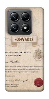 Чехол на Xiaomi 14T Pro The Hogwarts acceptance letter фото 1 из 1