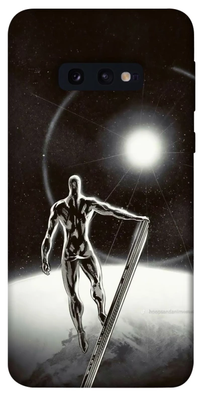 Чехол на Samsung Galaxy S10e Серебряный сёрфер фото 1 из 1