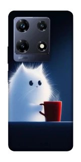 Чехол на Infinix Note 30 Pro Чехол кот с кофе фото 1 из 1
