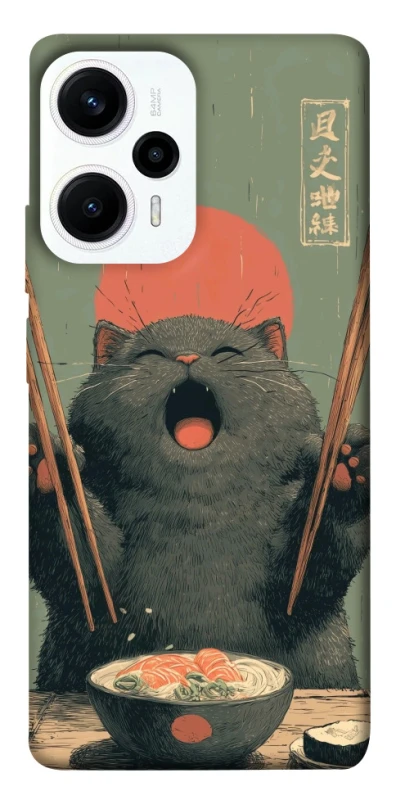 Чехол на Xiaomi Poco F5 / Note 12 Turbo Hungry Cat фото 1 из 1