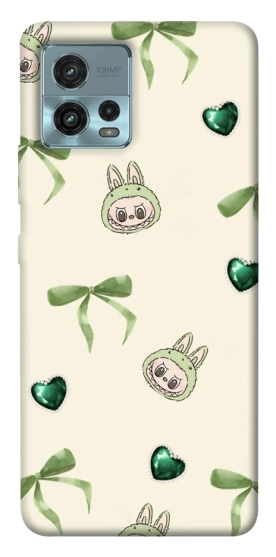 Чехол на Motorola Moto G72 Labubu Green Heart фото 1 из 1