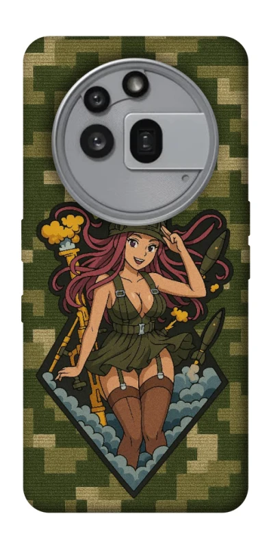 Чохол на Nothing Phone (3a) Pro Military Waifu фото 1 з 1