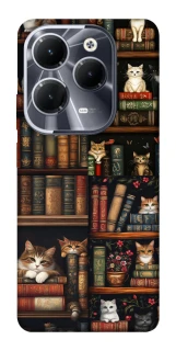 Чохол на Infinix Hot 40 Pro Cats & Books фото 1 з 1