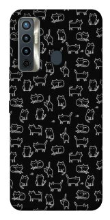 Чехол на TECNO Camon 17 Black Cats фото 1 из 1