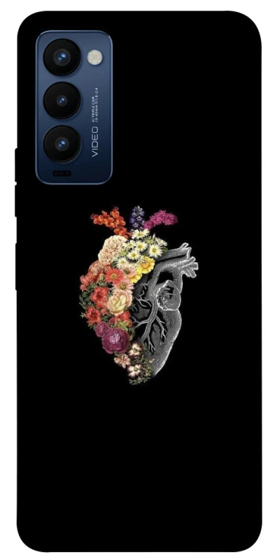 Чохол на TECNO Camon 18 Heart with flowers фото 1 з 1