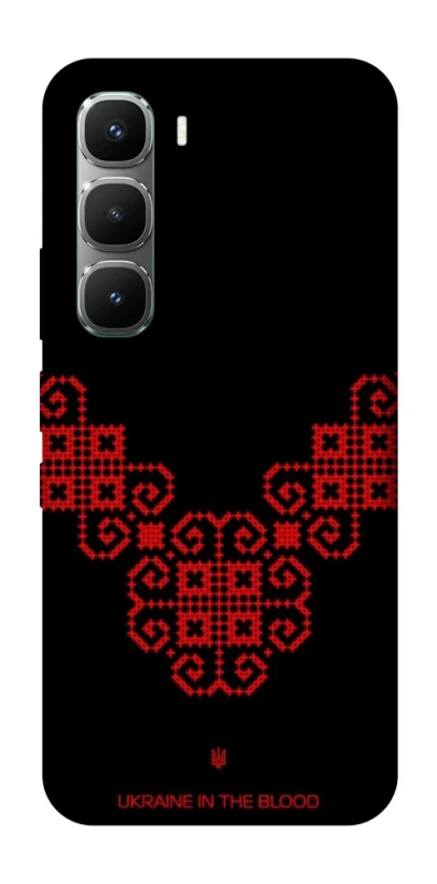 Чехол на Infinix Hot 60 Pro Черно-красная вышиванка фото 1 из 1