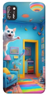 Чохол на TECNO POP 4 Pro crazy cat фото 1 з 1