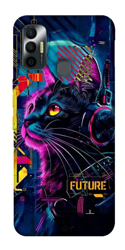 Чохол на TECNO Spark 7 Cyber Cat v2 фото 1 з 1