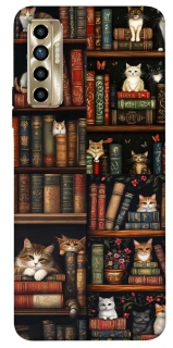 Чохол на TECNO Camon 17P Cats & Books фото 1 з 1