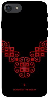 Чохол на Apple iPhone 7 / 8 (4.7") Чорно-червона вишиванка фото 1 з 1