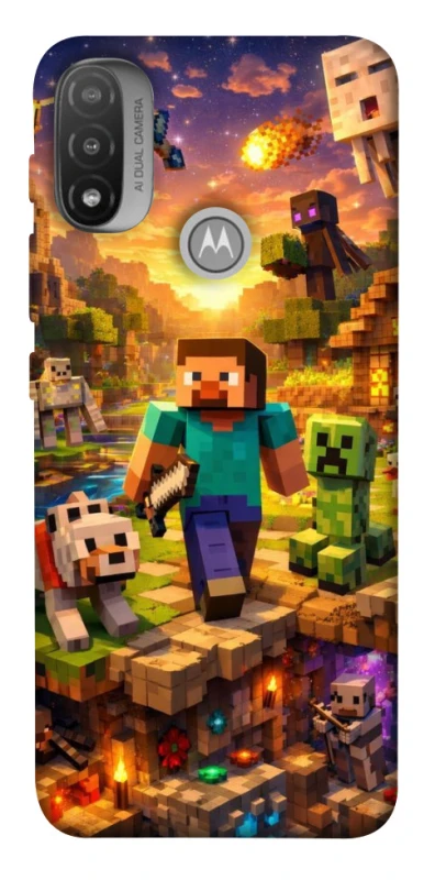 Чохол на Motorola Moto E20 Minecraft v6 фото 1 з 1