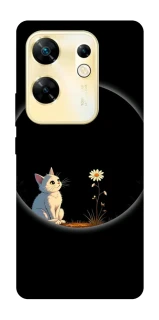 Чехол на Infinix Zero 30 4G Cat and flower фото 1 из 1