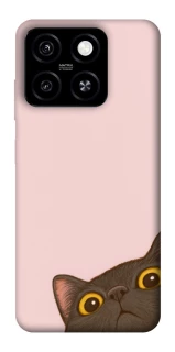 Чехол на ZTE Blade A55 4G Peeping cat фото 1 из 1