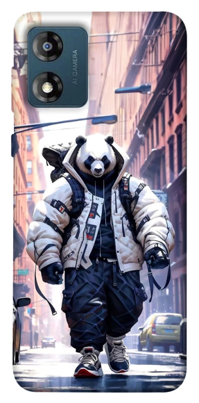 Чехол на Motorola Moto E13 Панда курьер фото 1 из 1