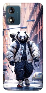 Чехол на Motorola Moto E13 Панда курьер фото 1 из 1