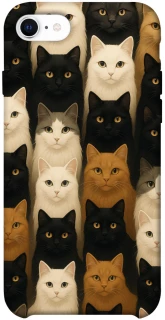 Чехол на Apple iPhone SE (2020) Colorful Cat Collage фото 1 Чехол на Apple iPhone SE (2020) Colorful Cat Collage фото 1 из 1