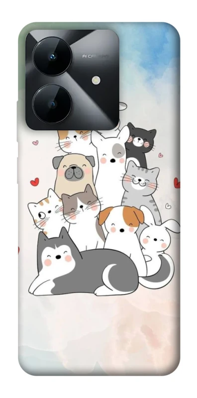 Чохол на Realme Note 60x Funny Pets ver.2 фото 1 з 1