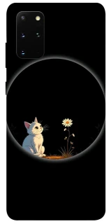 Чехол на Samsung Galaxy S20+ Cat and flower фото 1 из 1