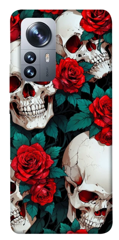 Чохол на Xiaomi 12 / 12X skull and rose фото 1 з 1