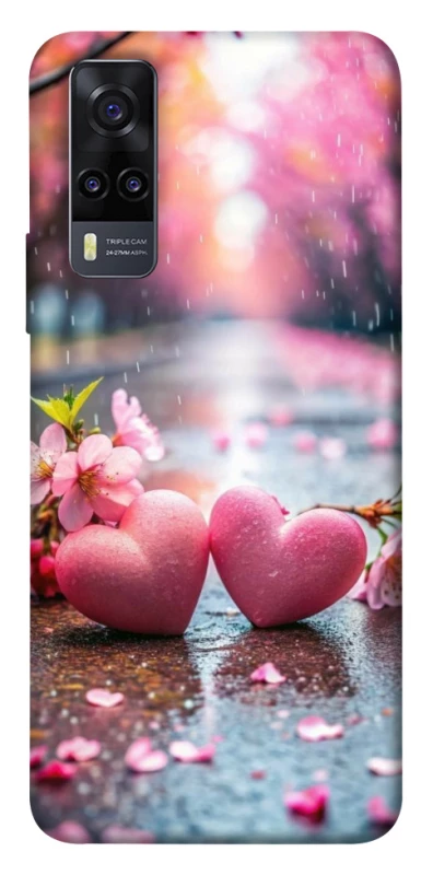 Чехол на Vivo Y31 Pink heart фото 1 из 1