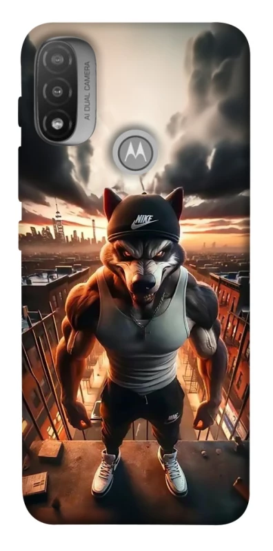 Чехол на Motorola Moto E20 Волк фото 1 из 1