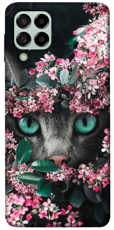 Чехол на Samsung Galaxy M53 5G Кот в цветах фото 1 из 1