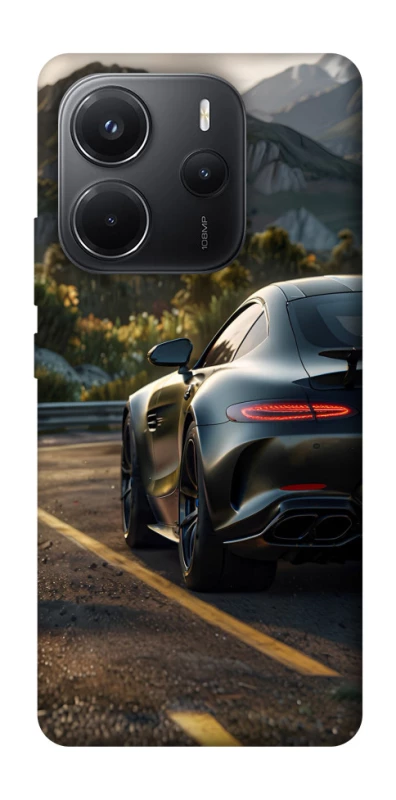 Чехол на Xiaomi Redmi Note 14 4G (Int. version) Car in the mountains фото 1 из 1