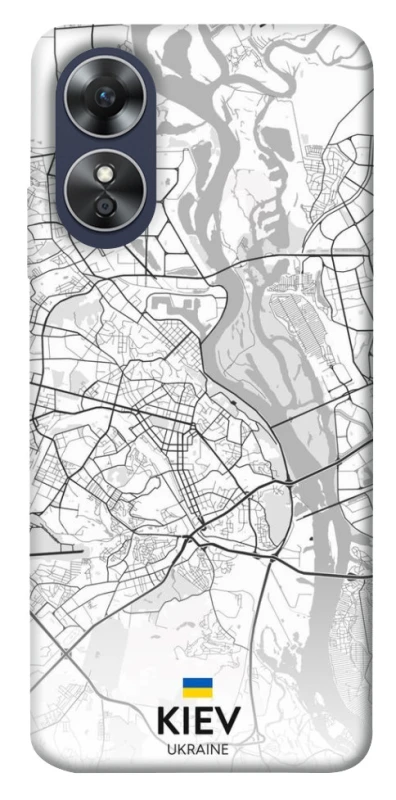 Чохол на Oppo A17 Kiev white map фото 1 з 1