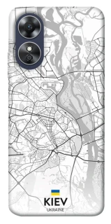 Чохол на Oppo A17 Kiev white map фото 1 з 1